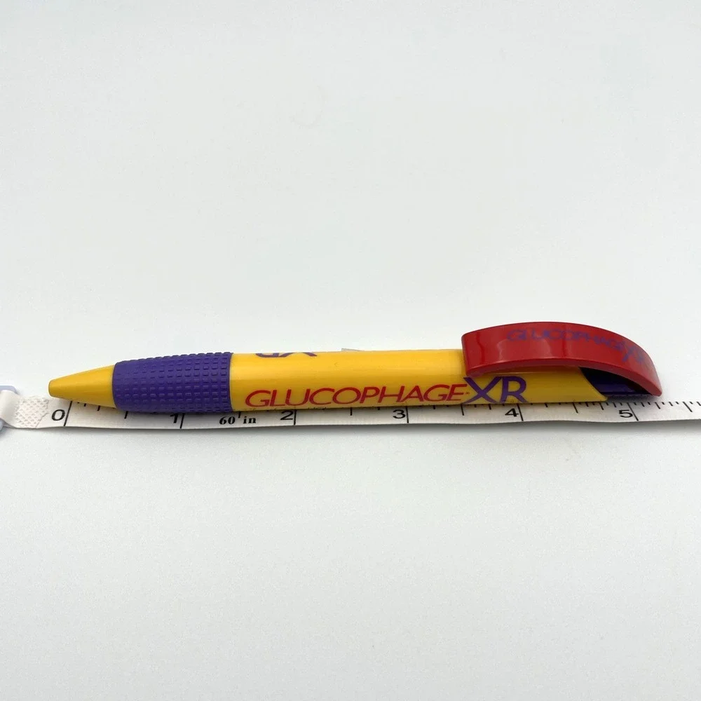 Glucophage XR Drug Rep Advertising Pen Pharma Promo Yellow Purple Collectible